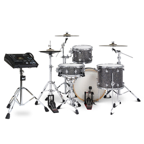 Drum Workshop DWe 4pc Kit with V71 Module and DWe Cymbals - Black Galaxy, View 2