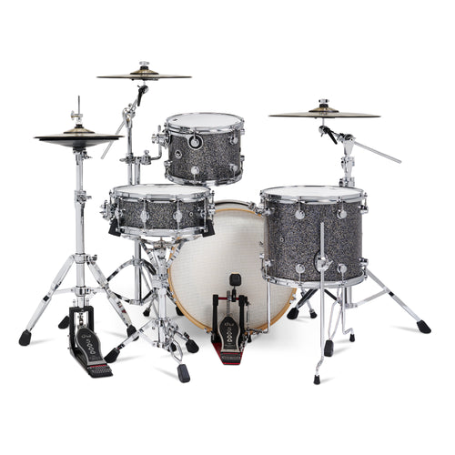 Drum Workshop DEKTFP04TA070CP DWe 4-Piece, Black Galaxy COMPLETE DRUM KIT