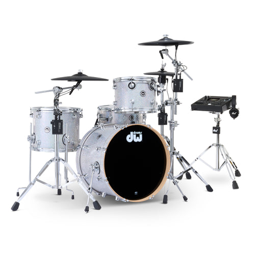 Drum Workshop DWe 4pc Kit with V51 Module and Roland Cymbals - Diamond Nebula, View 1