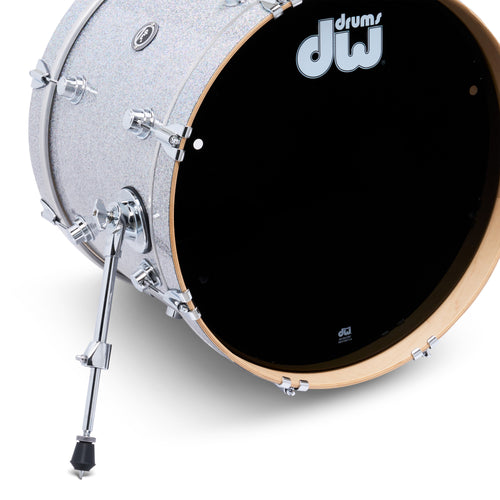 Drum with a black head featuring the 'dw' logo on a white background