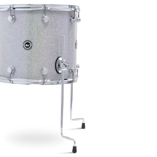 Floor tom in Diamond Nebula finish with chrome hardware
