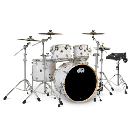 Drum Workshop DWe 5pc Kit with V51 Module and DWe Cymbals - White Marine Pearl, View 1