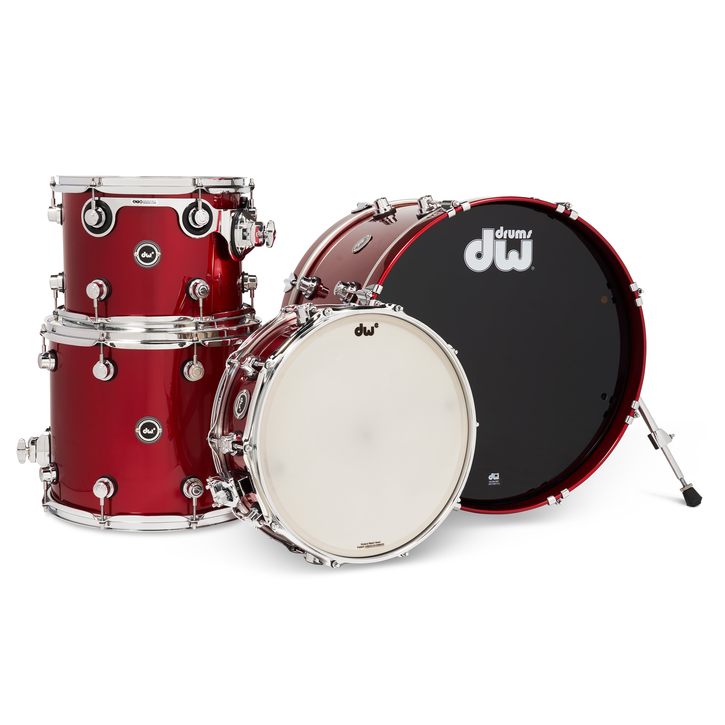 Drum Workshop DEKTLC04TABCM DWe 4pc Shell Pack, Black Cherry Metallic - View 1