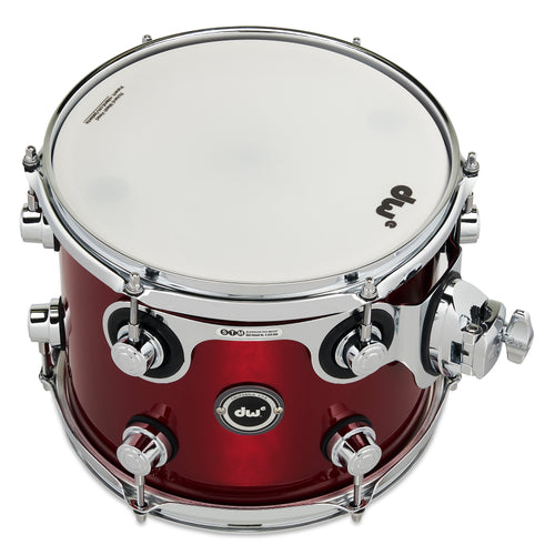 Drum Workshop DWe Rack Tom 8x10" - Black Cherry Metallic, View 2