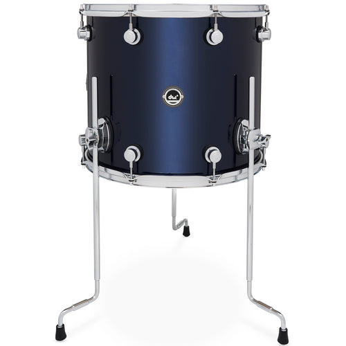 Drum Workshop DWe Floor Tom 14x16" - Midnight Blue Metallic, View 1