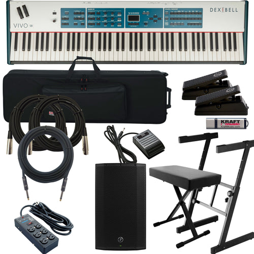 Collage image of the Dexibell VIVO S8 Stage Piano COMPLETE STAGE BUNDLE