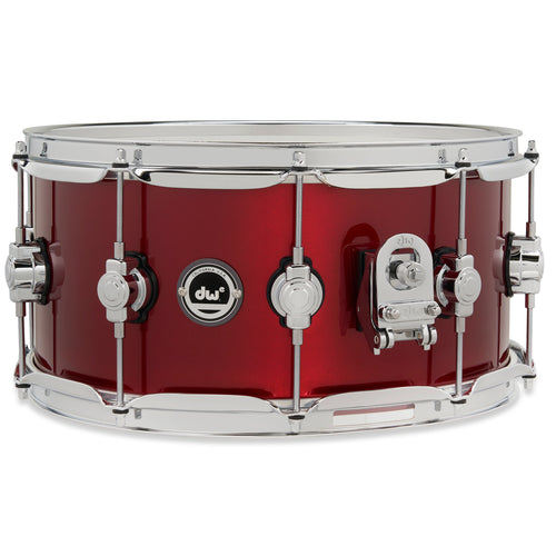 Drum Workshop DWe Snare 6.5x14" - Black Cherry Metallic, View 5