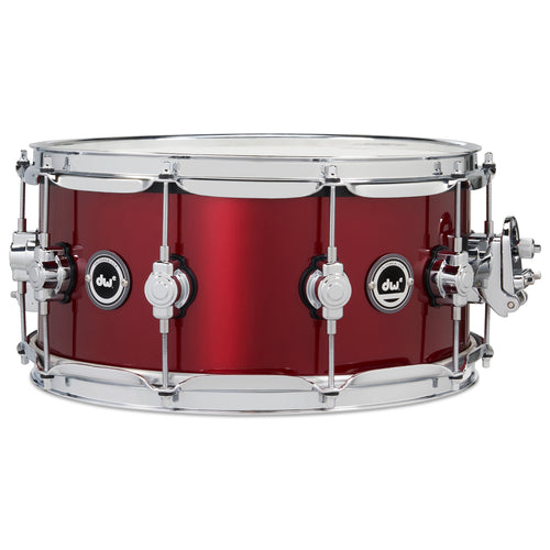 Drum Workshop DWe Snare 6.5x14" - Black Cherry Metallic, View 1