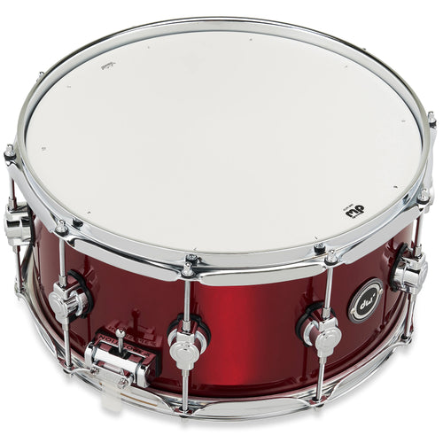 Drum Workshop DWe Snare 6.5x14" - Black Cherry Metallic, View 4