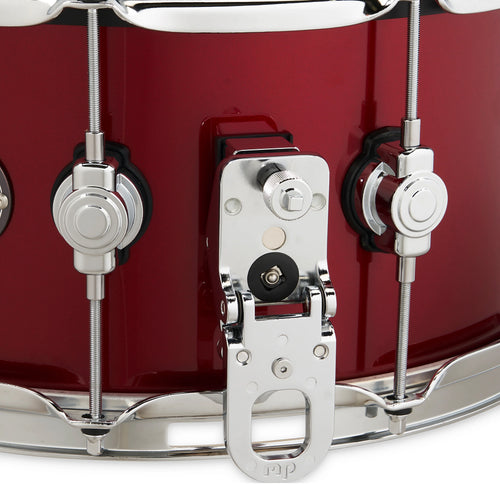 Drum Workshop DWe Snare 6.5x14" - Black Cherry Metallic, View 2