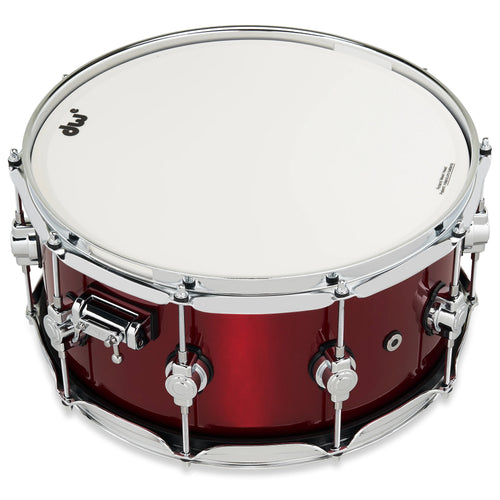Drum Workshop DWe Snare 6.5x14" - Black Cherry Metallic, View 6