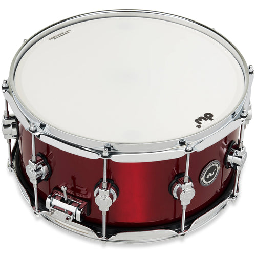 Drum Workshop DWe Snare 6.5x14" - Black Cherry Metallic, View 8