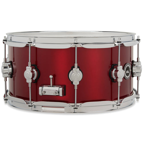 Drum Workshop DWe Snare 6.5x14" - Black Cherry Metallic, View 7
