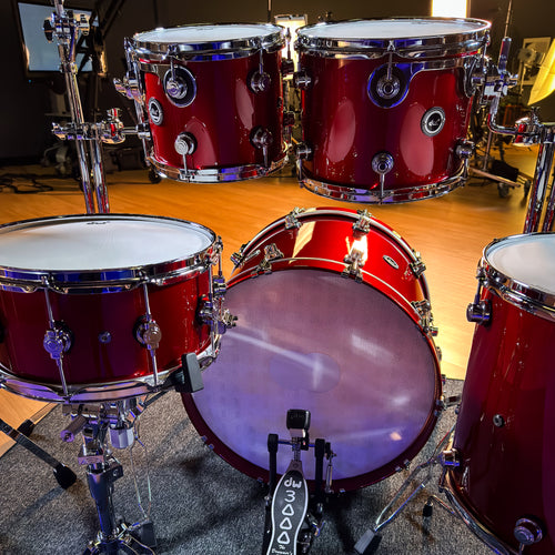 Drum Workshop DEKTLC05TBBCMCP DWe 5-Piece, Black Cherry Metallic COMPLETE DRUM KIT - View 9