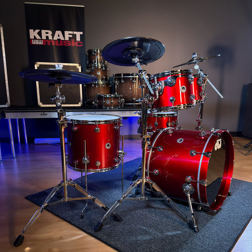 Drum Workshop DEKTLC05TBBCMCP DWe 5-Piece, Black Cherry Metallic COMPLETE DRUM KIT - View 5