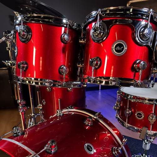 Drum Workshop DEKTLC05TBBCMCP DWe 5-Piece, Black Cherry Metallic COMPLETE DRUM KIT - View 12