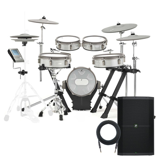 EFNOTE 3B Electronic Drum Set - White Sparkle MONITOR KIT