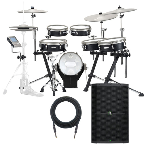 EFNOTE 3X Electronic Drum Set - Black Oak MONITOR KIT