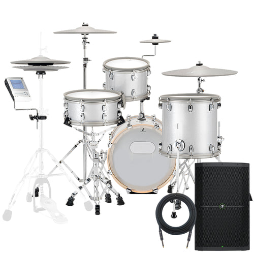 EFNOTE 5 Electronic Drum Set - White Sparkle MONITOR PAK