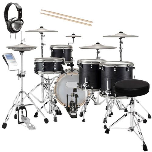 EFNOTE 5X Electronic Drum Set - Black Oak DRUM ESSENTIALS BUNDLE