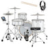 Collage of the components in the EFNOTE 7 Electronic Drum Set - White Sparkle DRUM ESSENTIALS BUNDLE