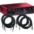Collage showing components in Focusrite Scarlett 16i16 (4th Gen) USB Audio Interface CABLE KIT