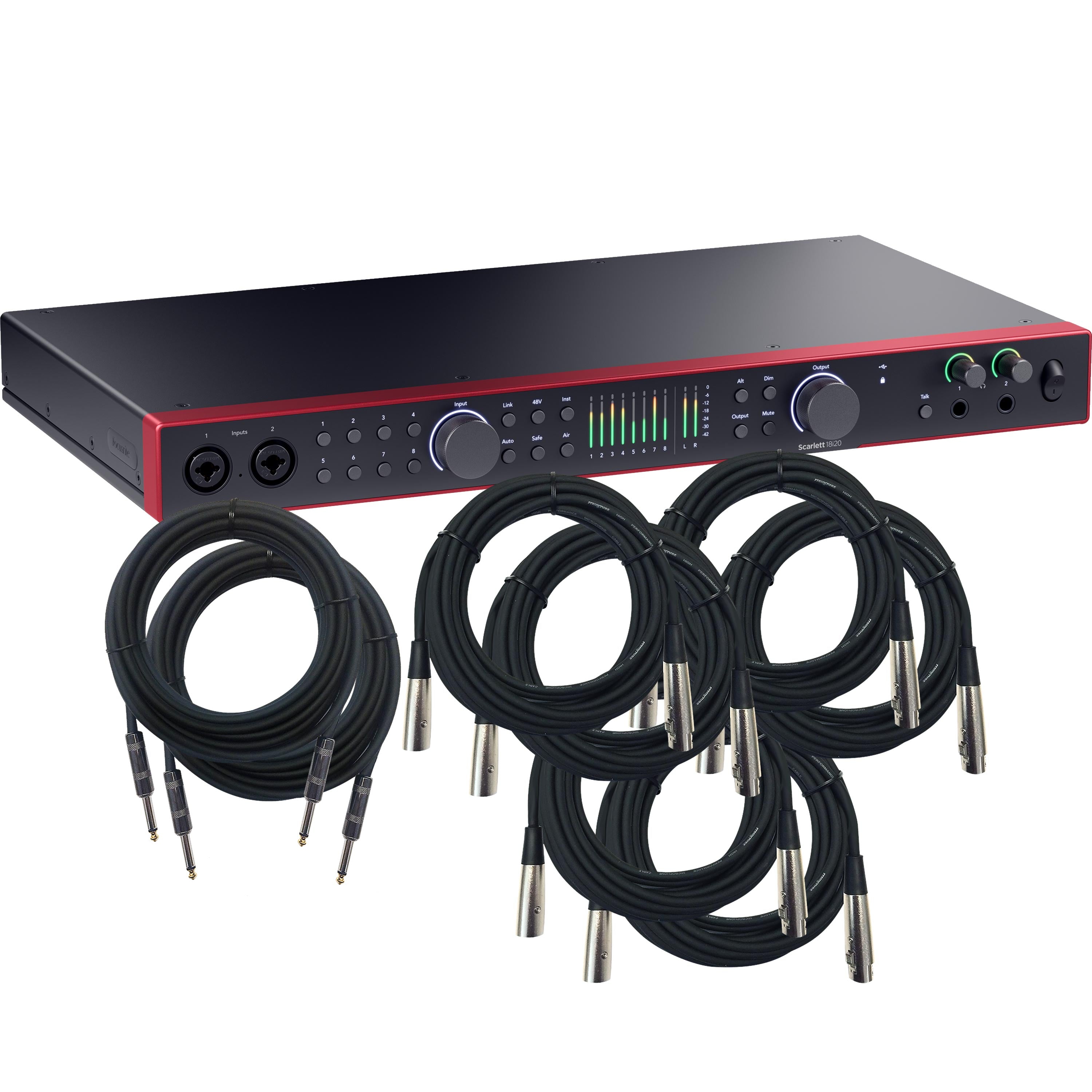 Focusrite Scarlett 18i20 4th Gen USB Audio Interface CABLE KIT focusrite-scarlett-18i20-4th-gen-usb-audio-interface-cable-kit