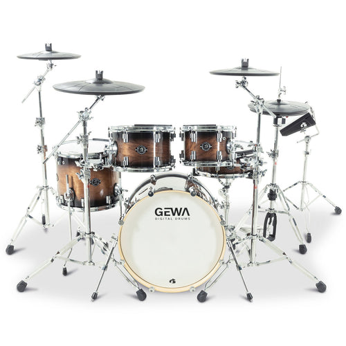 GEWA G9 Pro 5 SE Electronic Drum Set - Walnut Burst, View 3