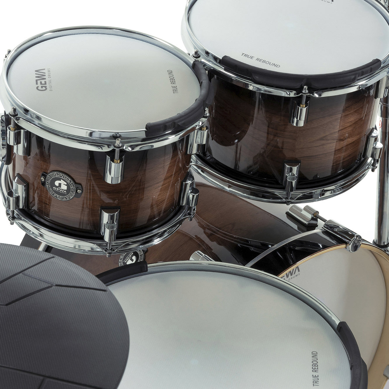 GEWA G9 Pro 5 SE Electronic Drum Set - Walnut Burst, View 13