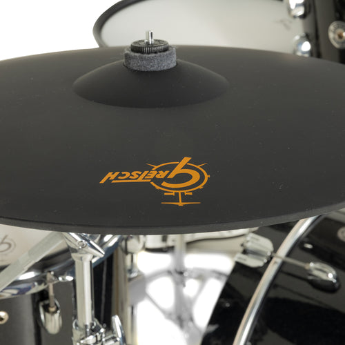 Close-up of Gretsch Catalina EVO cymbal pad with orange Gretsch logo