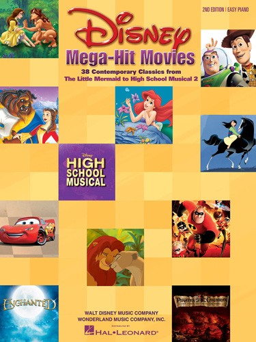 disney mega-hit movies - easy piano songbook