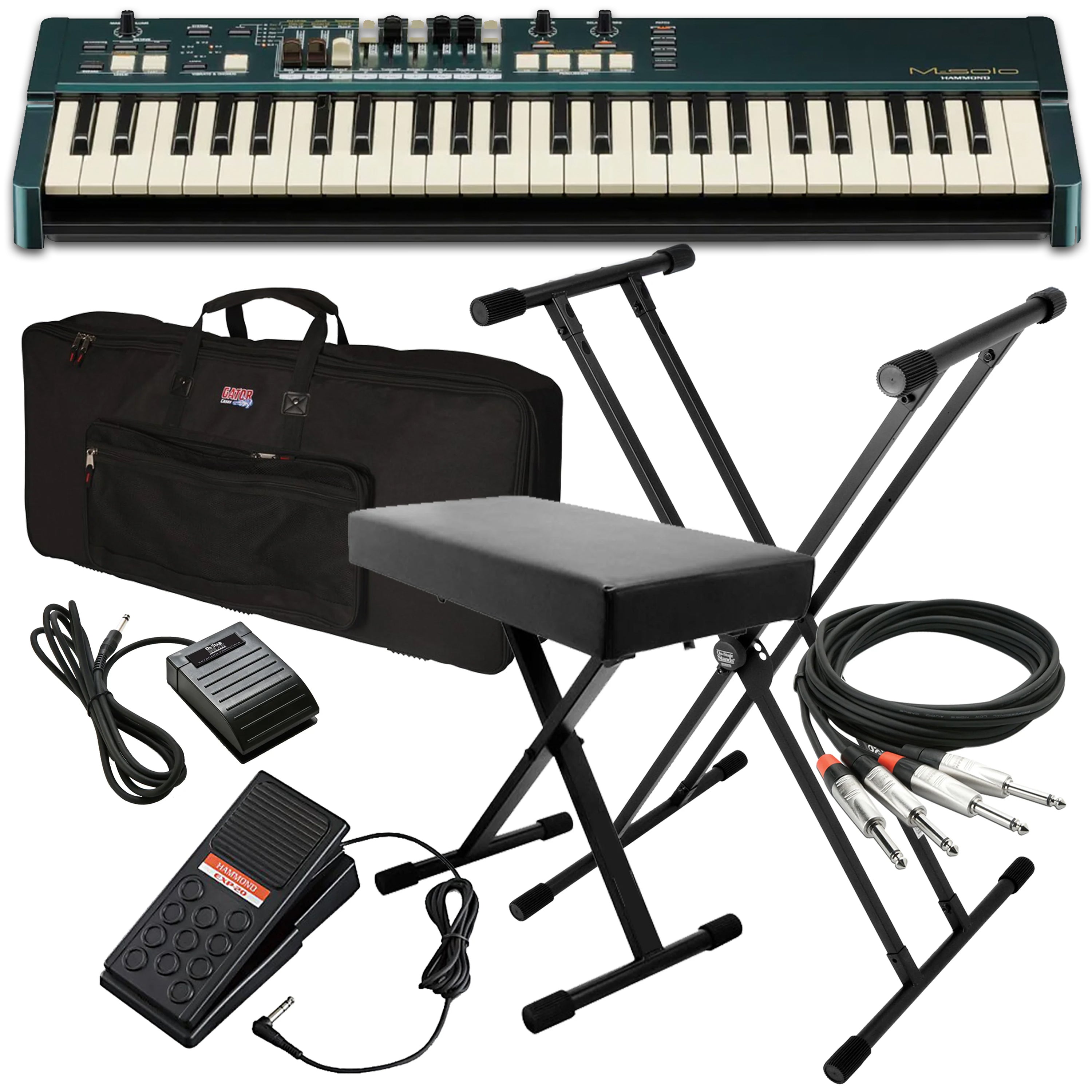 楽器 organ Hammond M-solo Organ - British Racing Green STAGE KIT – Kraft Music