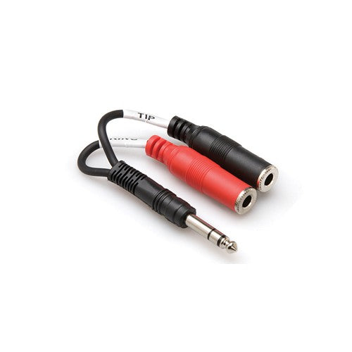 hosa ypp-117 stereo breakout 1/4" trs to dual 1/4" tsf