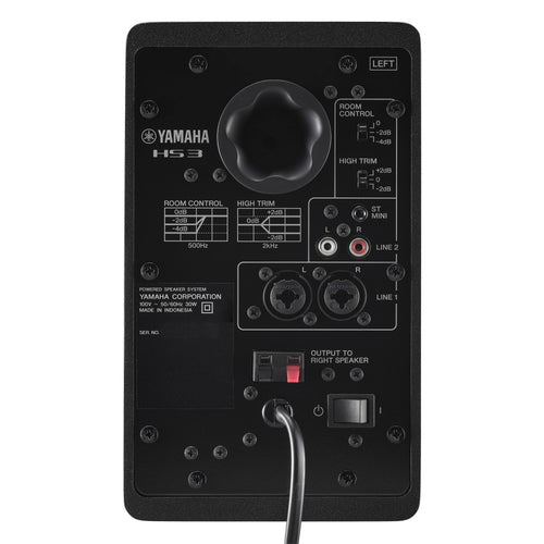 Yamaha HS3B 3.5" Powered Studio Monitors (Pair) - Black STUDIO PAK