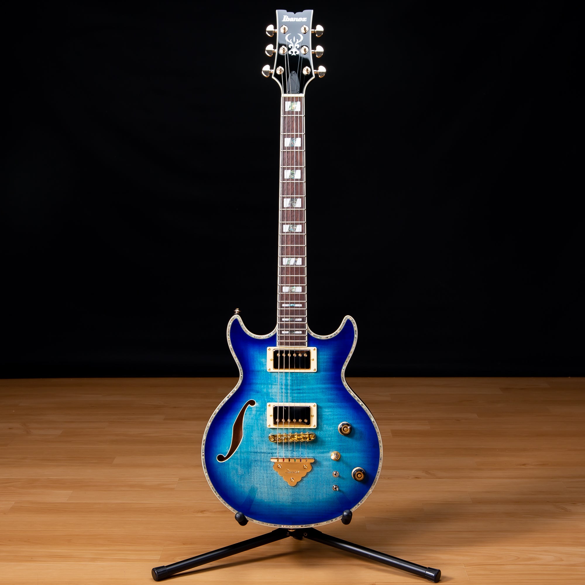 Ibanez AR520HFM AR Semi-Hollow Electric Guitar - Light Blue Burst view 2