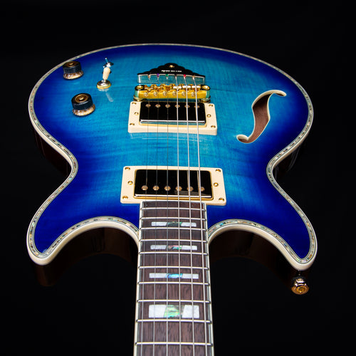 Ibanez AR520HFM AR Semi-Hollow Electric Guitar - Light Blue Burst view 7