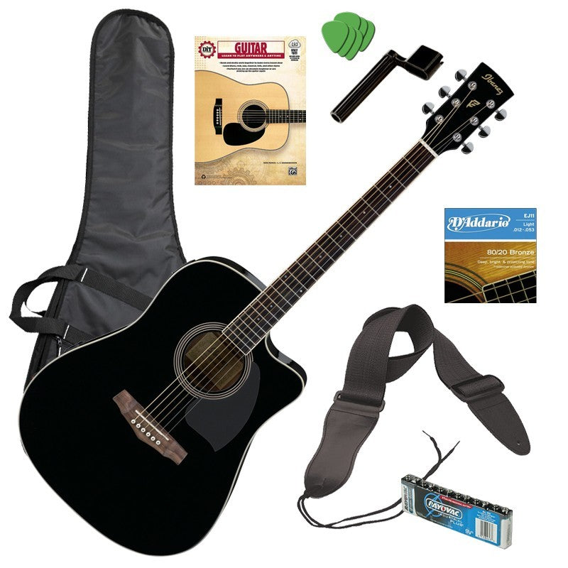 Løsne kit rangle Ibanez PF15ECE Acoustic-Electric Guitar - Black GUITAR ESSENTIALS BUND –  Kraft Music