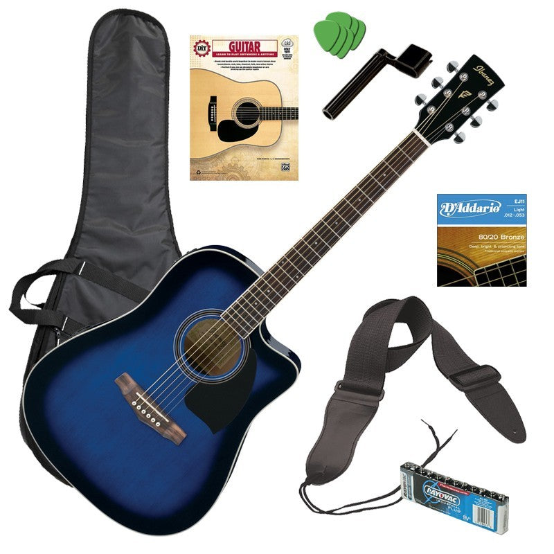 Blue sunburst 2024 acoustic guitar