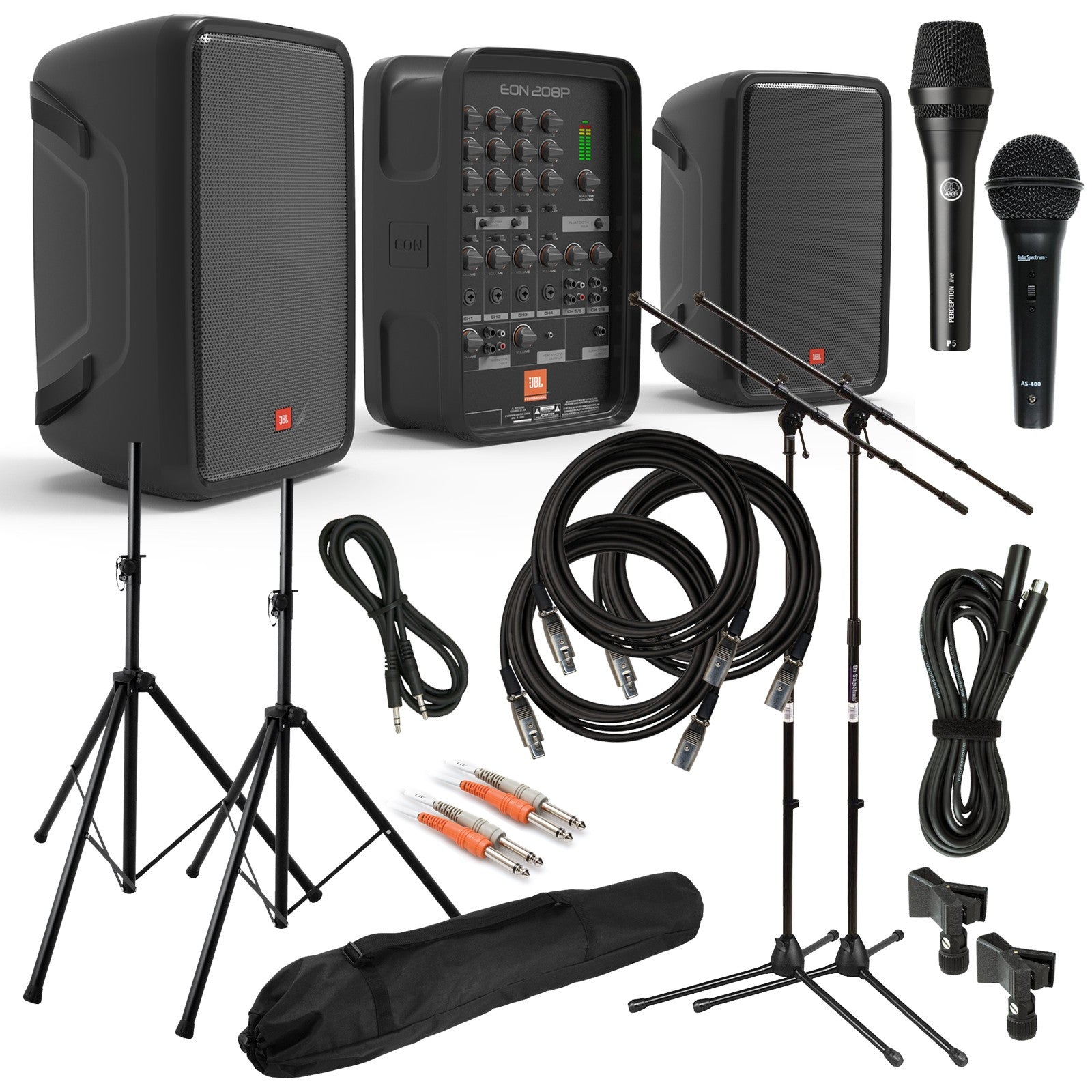 JBL EON208P Portable PA System COMPLETE AUDIO BUNDLE – Kraft Music