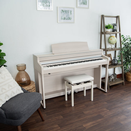 Kawai CA501 Concert Artist Digital Piano - White Maple - Angle view from the left