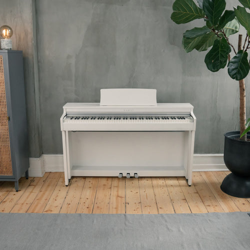 Kawai CN201 Digital Piano - Satin White - Front view