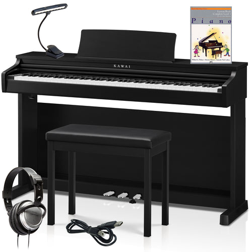 Kawai CX202 Digital Piano with Bench - Satin Black COMPLETE HOME BUNDLE
