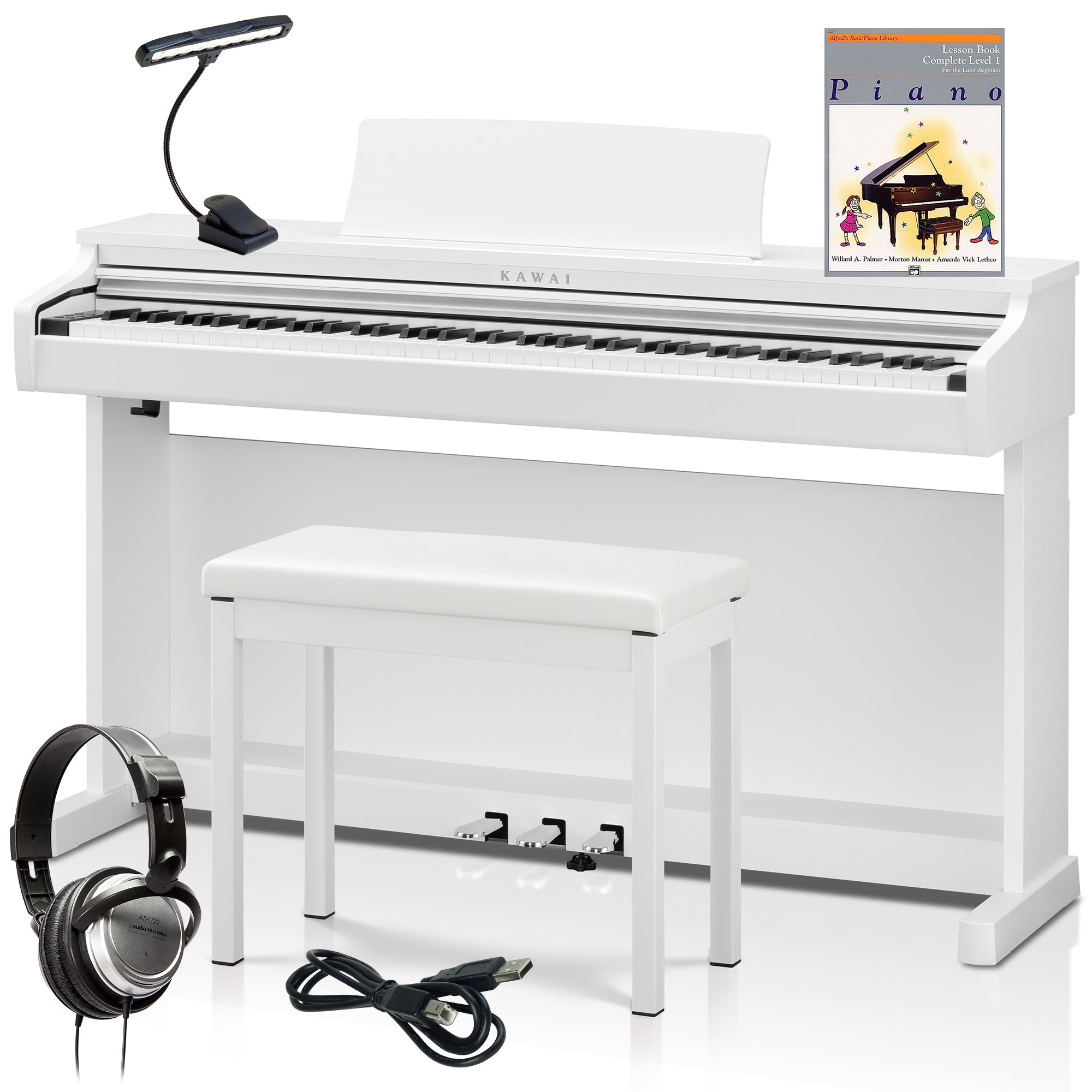 Kawai CX202 Digital Piano with Bench - Satin White COMPLETE HOME