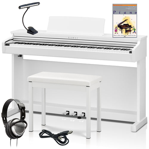 Kawai CX202 Digital Piano with Bench - Satin White COMPLETE HOME BUNDLE