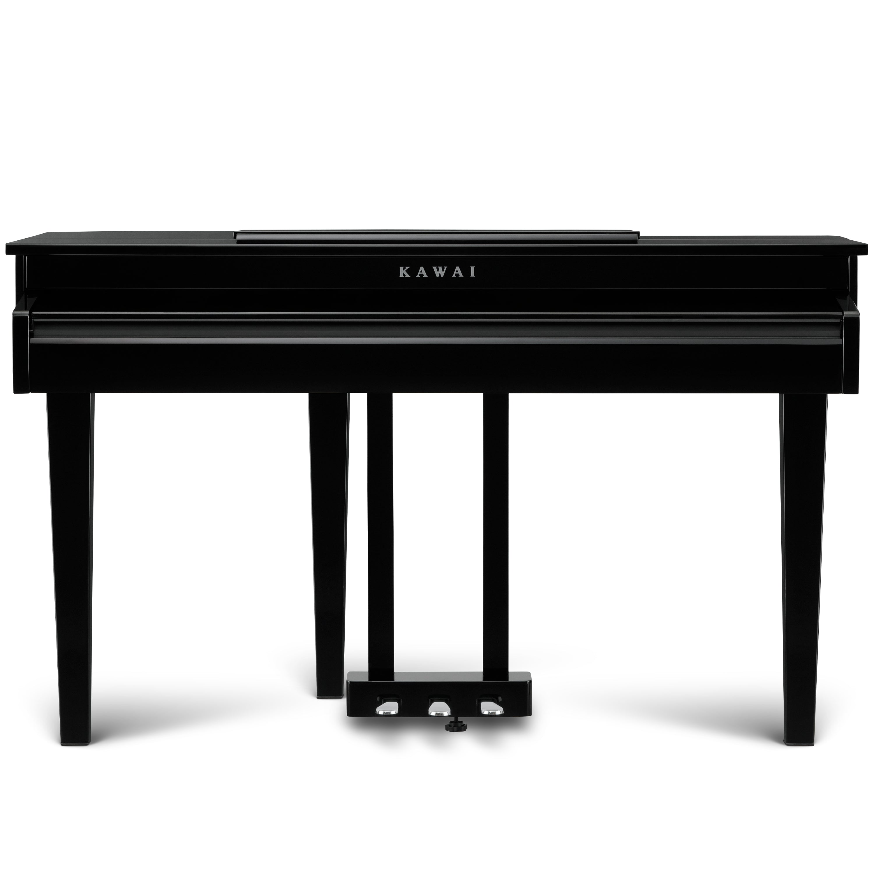 Kawai DG30 Digital Grand Piano - Ebony Polish - Front with lid and key cover closed
