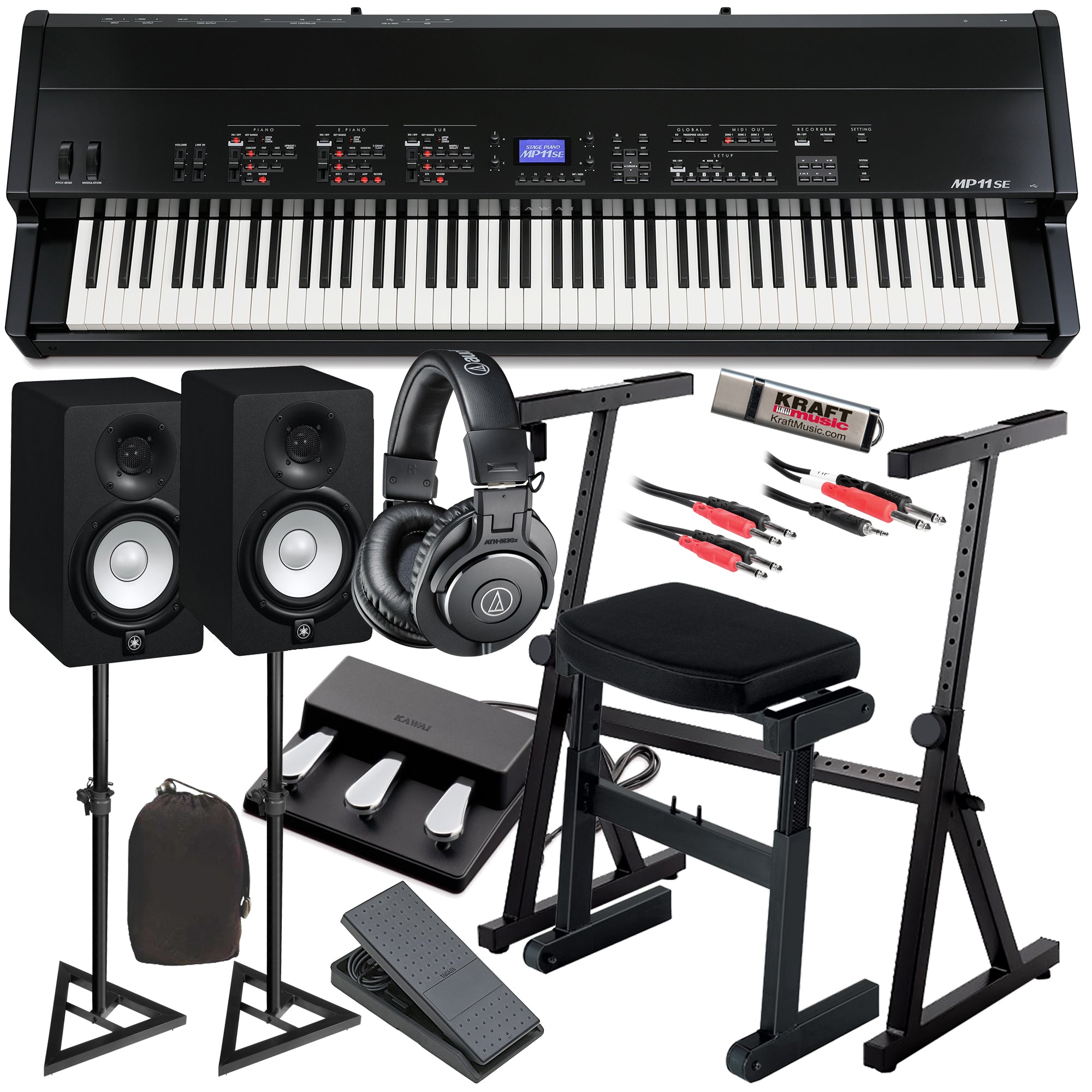Kawai MP11SE Stage Piano COMPLETE STUDIO BUNDLE – Kraft Music