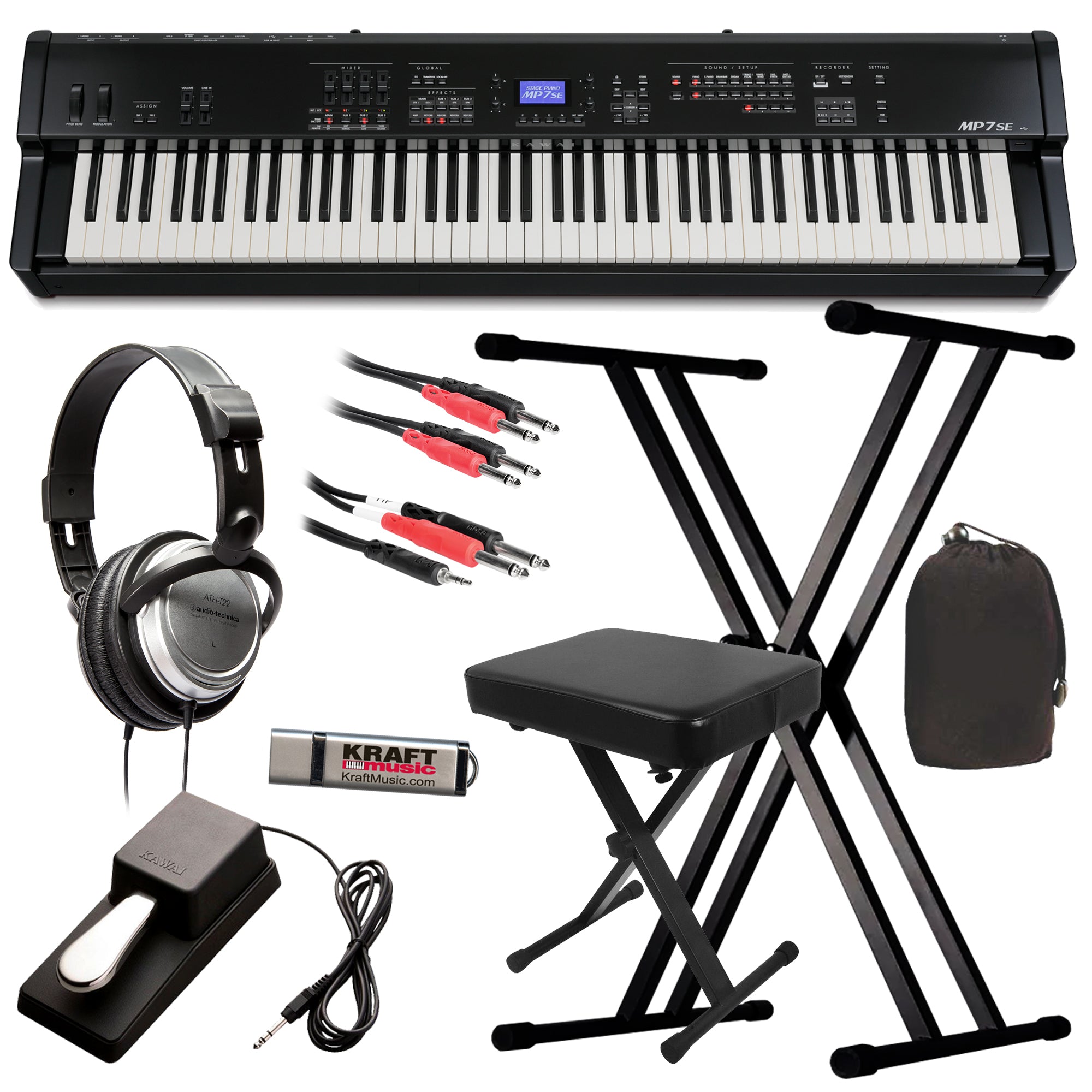 Kawai MP7SE Stage Piano KEY ESSENTIALS BUNDLE – Kraft Music
