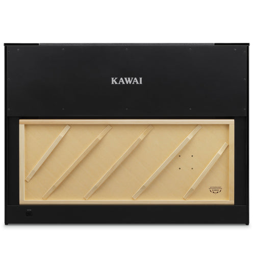 Kawai NOVUS NV6 Hybrid Upright Piano - Ebony Polish - Rear View