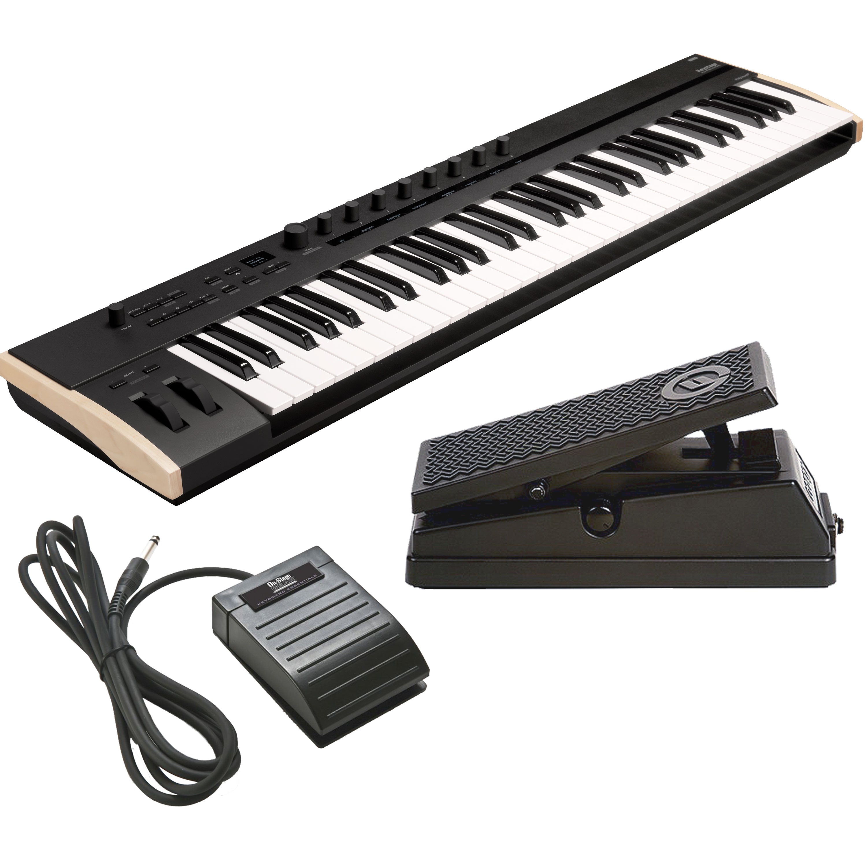Korg Keystage 61 Poly AT MIDI Keyboard Controller PEDAL KIT