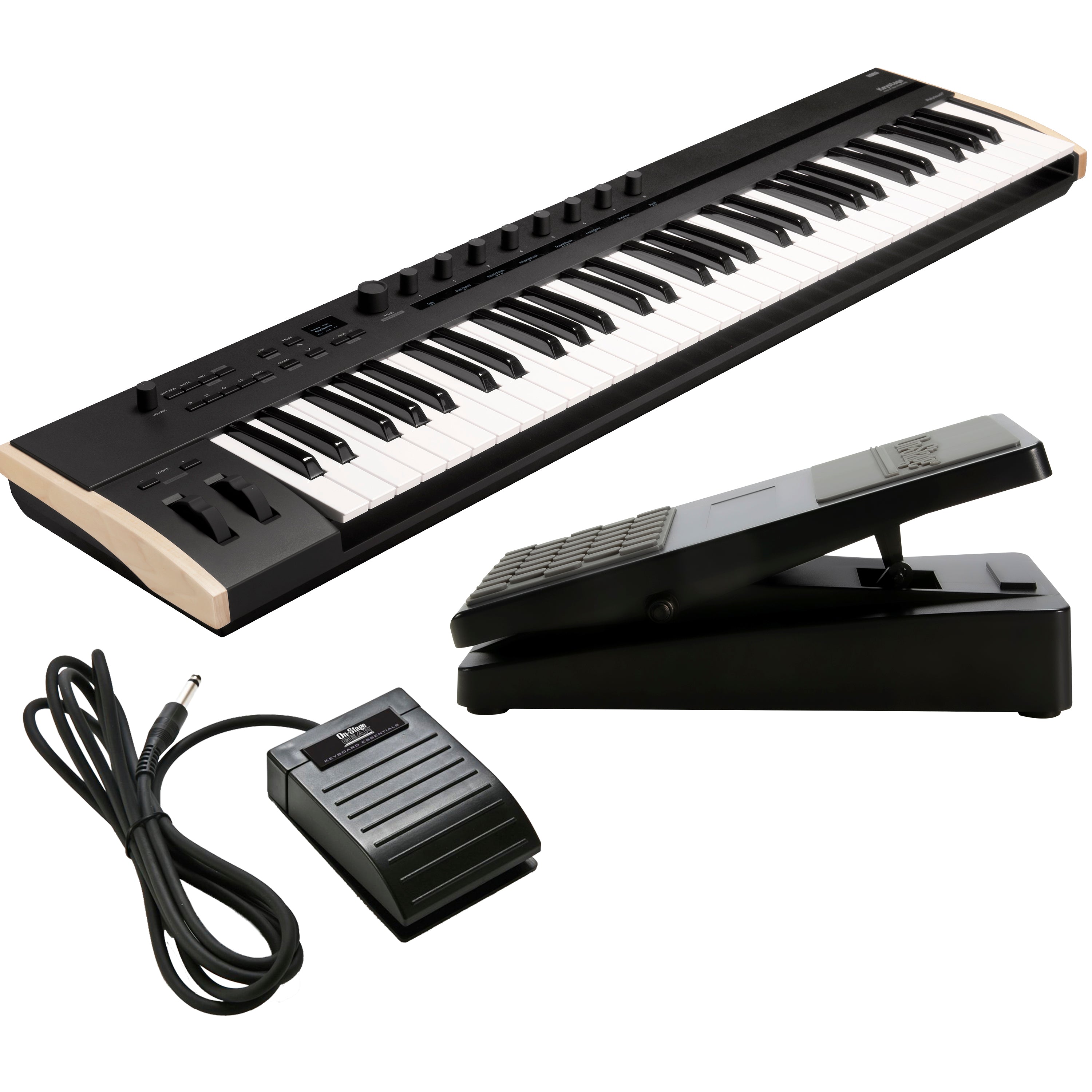 korg keyboard pedal Korg Keystage 61 MIDI Keyboard Controller with Polyphonic Aftertouch